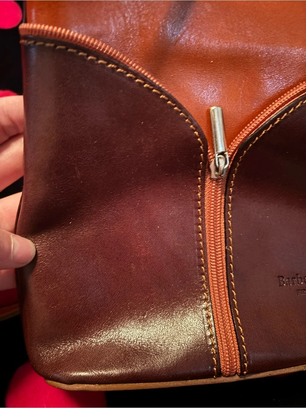 Barberini’s Brown Genuine Italian Leather Crossbody Bag A00386